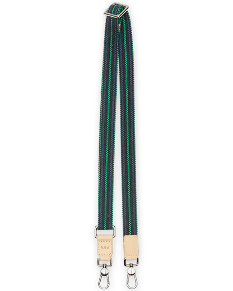 Consuela Slim Crossbody Strap / Wintergreen Webbing 1"