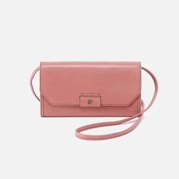 Hobo Bags Romy Wallet Crossbody / Polished Leather / Rose