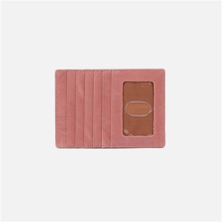 Hobo Bags Euro Slide Card Case / Polished Leather / Rose