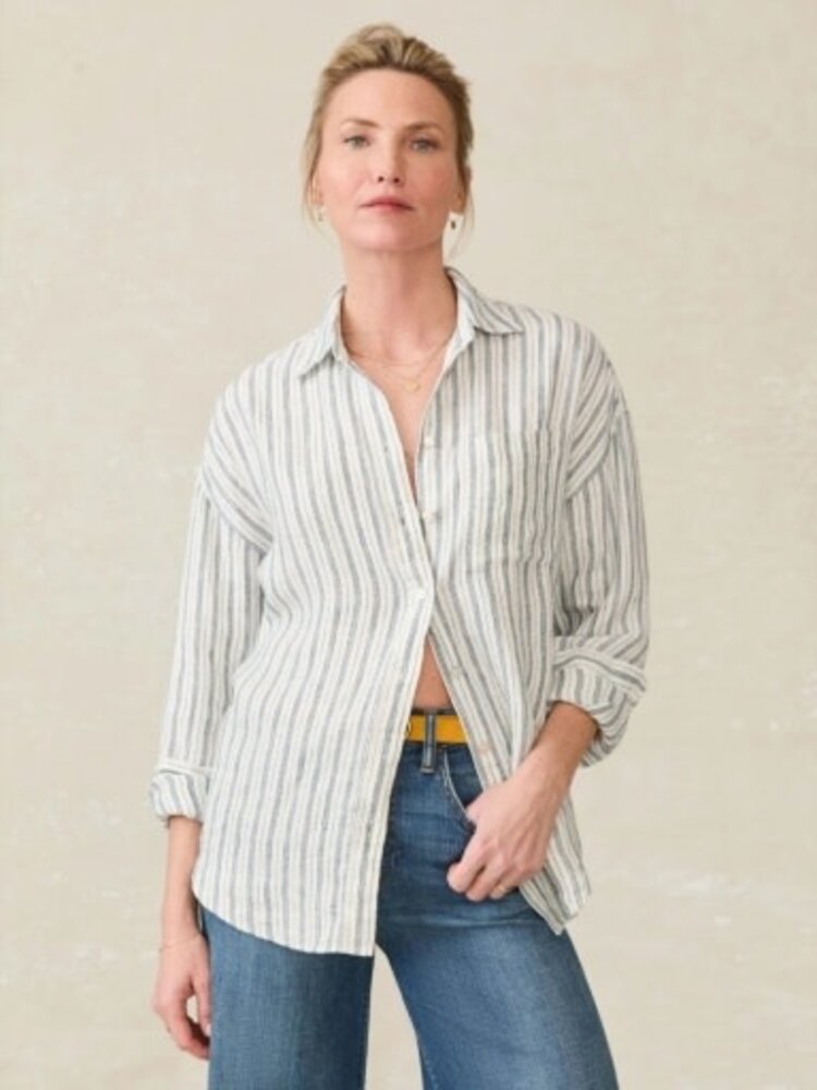 Faherty Brand santa cruz linen relaxed shirt