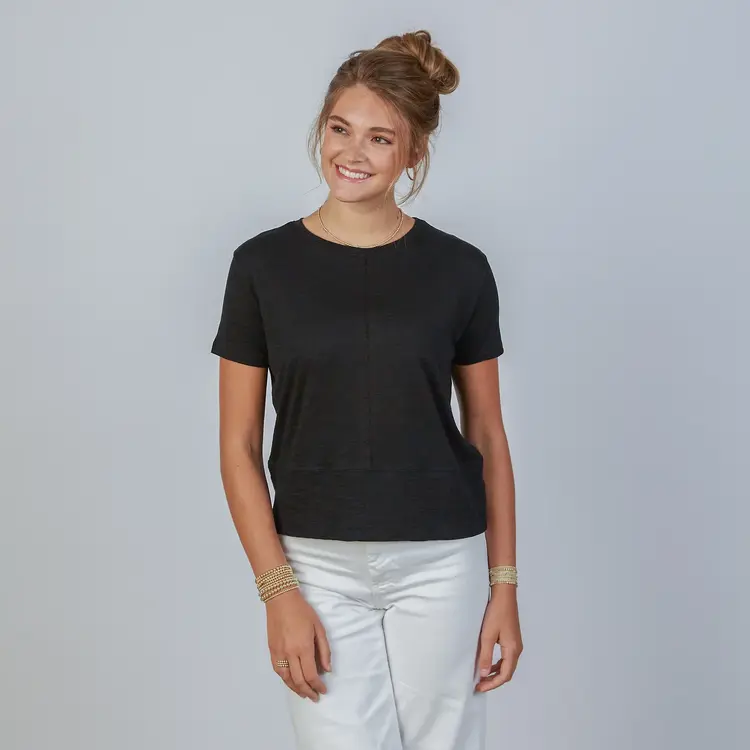 erin gray Celia Perfect Length Tee / Black - XL