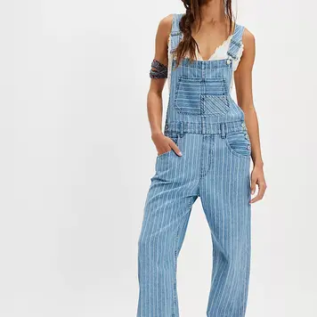 Free People Ziggy Overall / Beachcomber - M