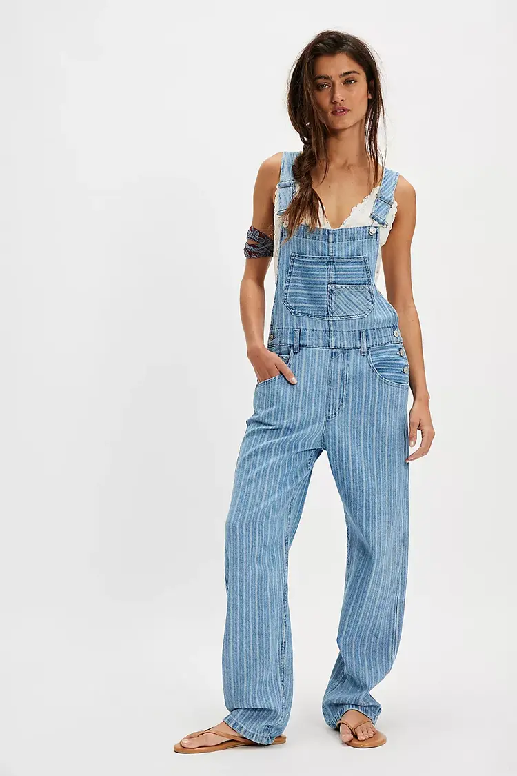 Free People Ziggy Overall / Beachcomber - M