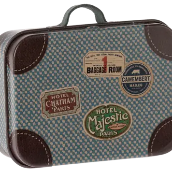 Maileg Suitcase, Micro - Blue Maileg Suitcase, Micro - Blue