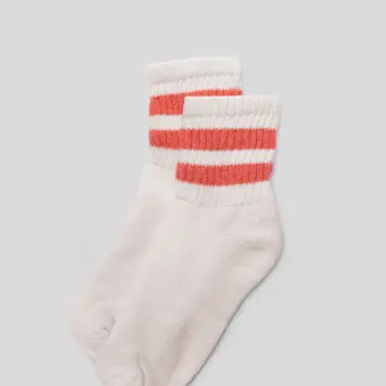 American Trench The Mono Stripe Quarter Crew / Coral
