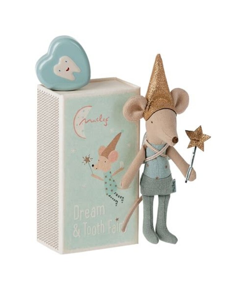Maileg Tooth fairy mouse in matchbox - Blue