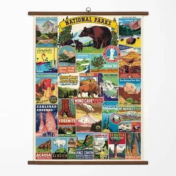 Cavallini & Co. Vintage School Chart National Parks
