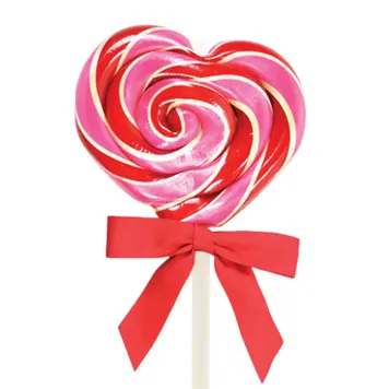 Hammond's Candies Wild Cherry Heart 2oz Lollipop