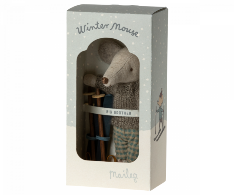 Maileg Winter mouse with ski set / Big brother