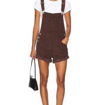 Free People Ziggy Cord Shortall Barnwood M