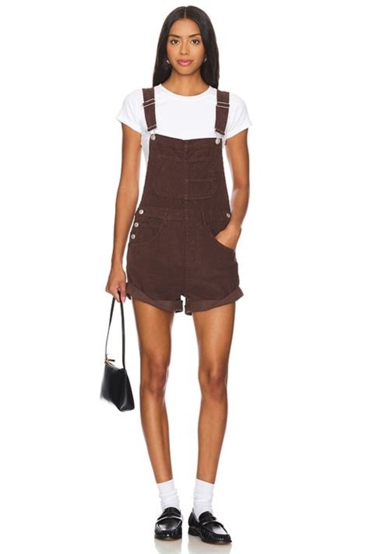 Free People Ziggy Cord Shortall Barnwood M