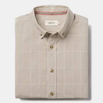 The Normal Brand Nikko Classic Button Up / Tan Plaid- M