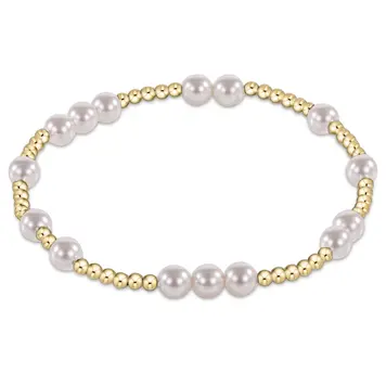 eNewton hope unwritten 5mm bead bracelet - pearl