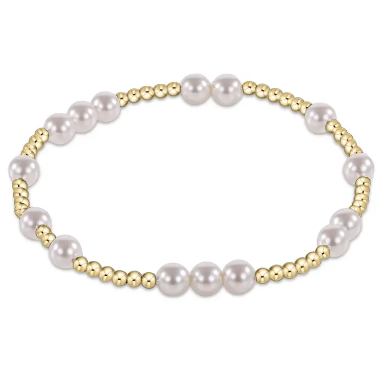 eNewton hope unwritten 5mm bead bracelet - pearl