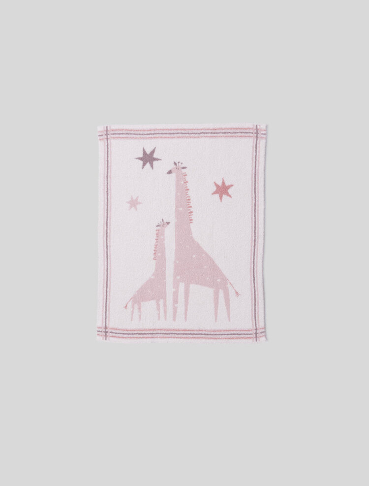 Barefoot Dreams  CozyChic® Giraffe Stroller Blanket | Dusty Rose Multi
