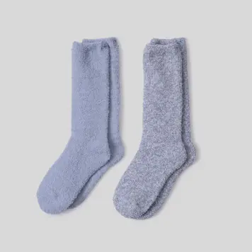 Barefoot Dreams CozyChic® 2 Pair Sock Set | Snowdrop Multi