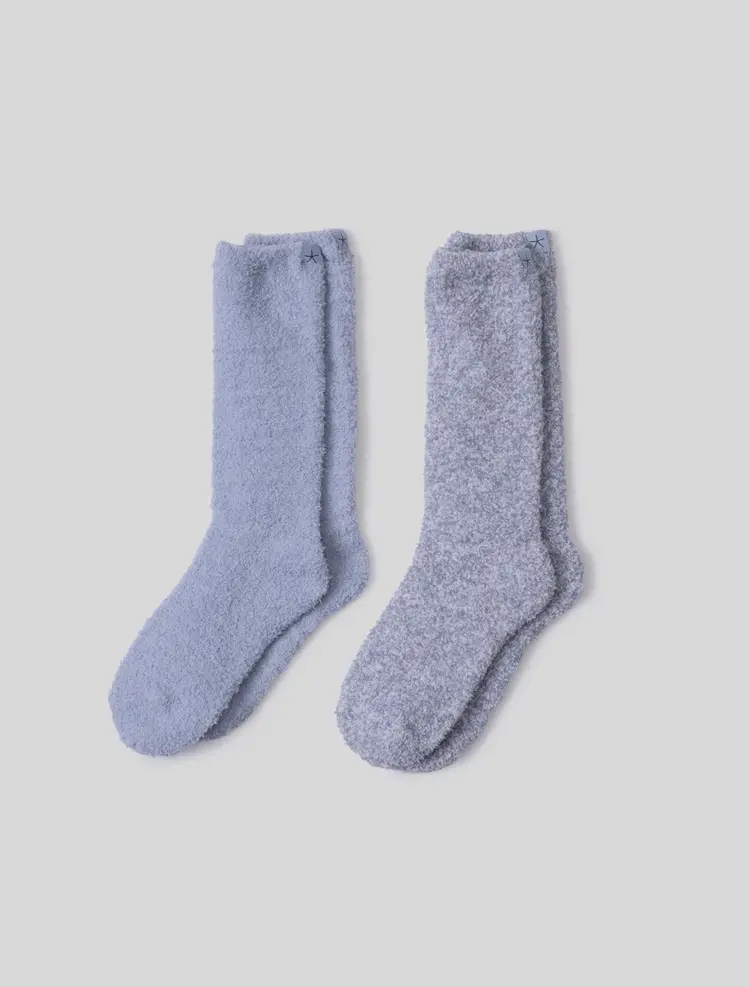 Barefoot Dreams CozyChic® 2 Pair Sock Set | Snowdrop Multi
