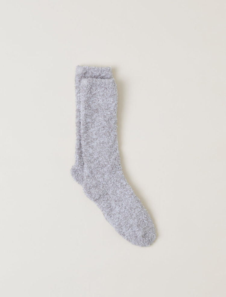 Barefoot Dreams CozyChic® Heathered Socks | Oyster/White