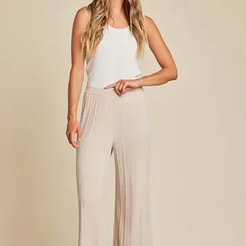 Barefoot Dreams CozyChic Ultra Lite® Palazzo Pant | Stone - M