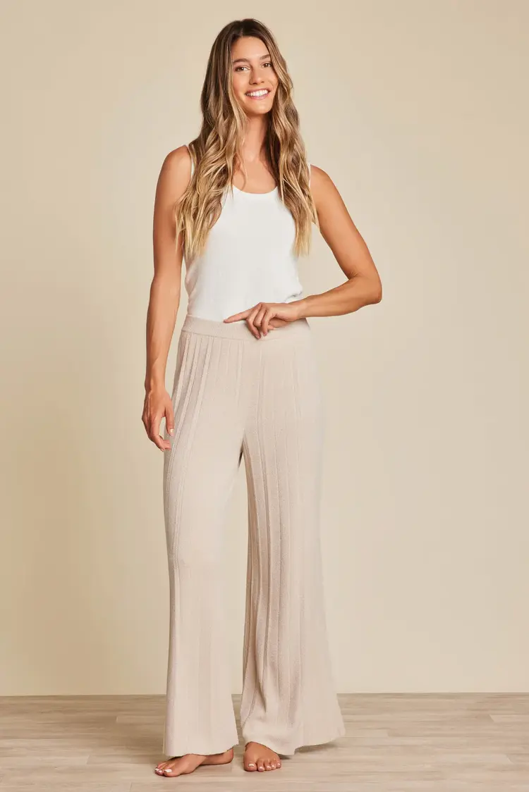Barefoot Dreams CozyChic Ultra Lite® Palazzo Pant | Stone - M