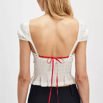 Free People Sweet on You Crop / White - L