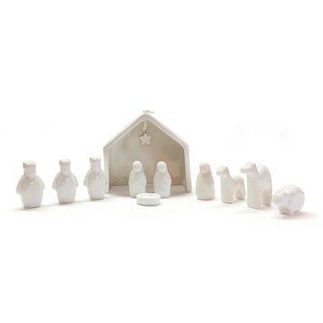 Two's Company 11 Pc Miniature Nativity Set in Gift Box
