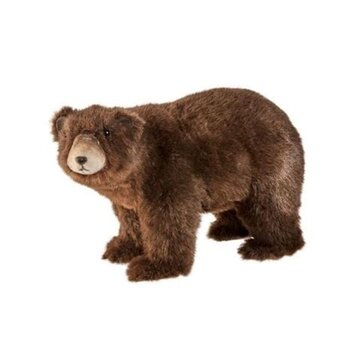 Regency 12" Stuffed Standing Faux Fur Brown Bear
