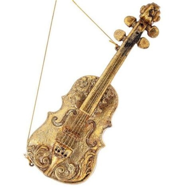 Regency 16" Gilded Plastic Violin Ornament