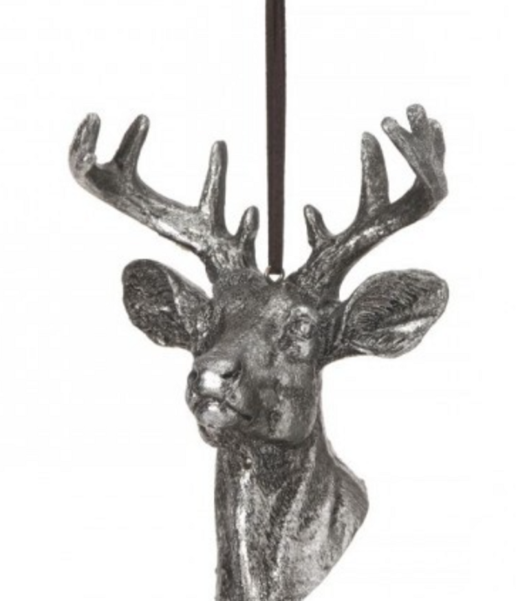 Regency 4" Resin Deer Bust Ornament