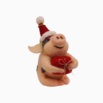 Sugarboo Felt Present Pig Ornament