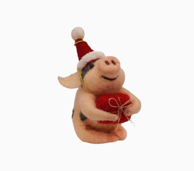 Sugarboo Felt Present Pig Ornament