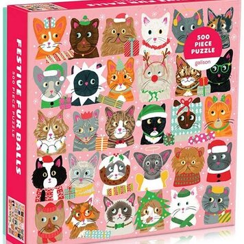 Chronicle Books Festive Furballs / 500pc Puzzle