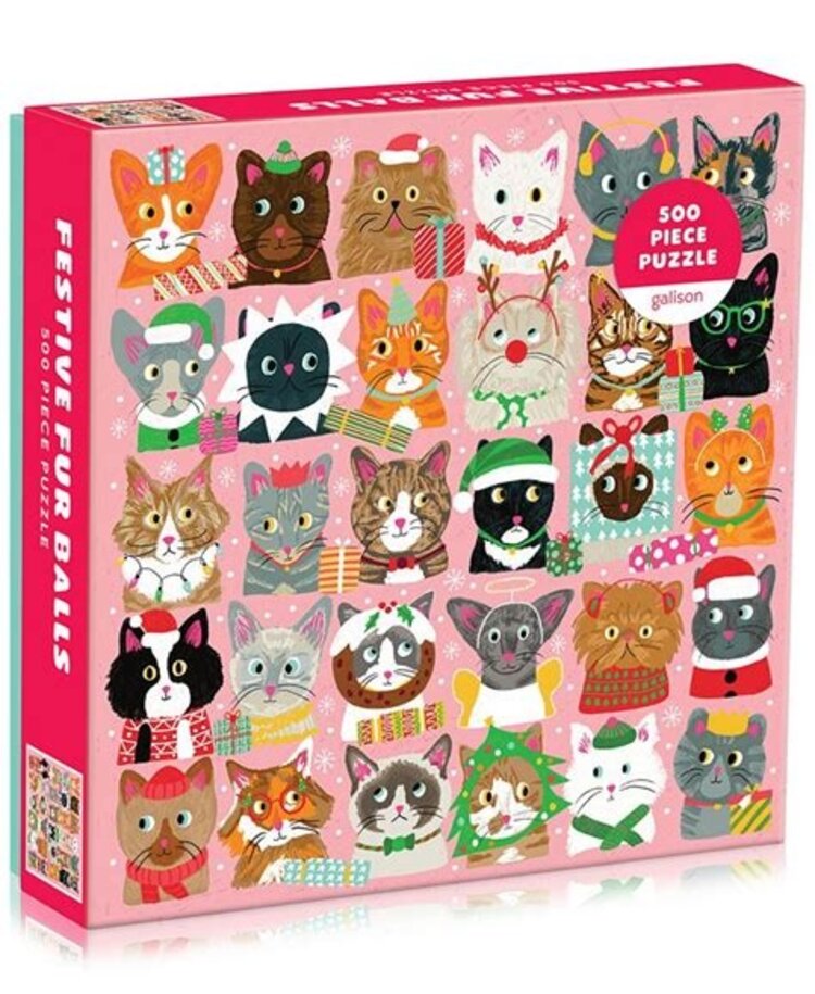 Chronicle Books Festive Furballs / 500pc Puzzle