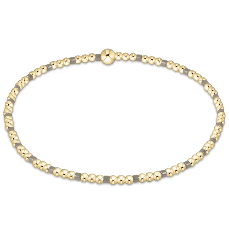eNewton Hope Sincerity Pattern 2mm Bead Bracelet - Milkshake