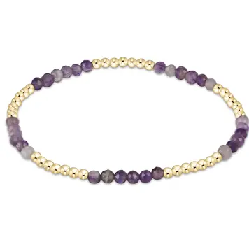 eNewton Blissful Pattern 2.5mm Bead Bracelet - Amethyst