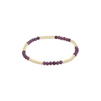 eNewton Blissful Pattern 2.5mm Bead Bracelet - Ruby