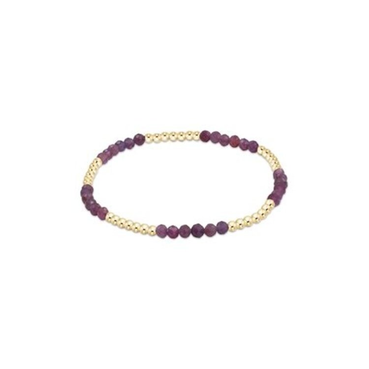 eNewton Blissful Pattern 2.5mm Bead Bracelet - Ruby
