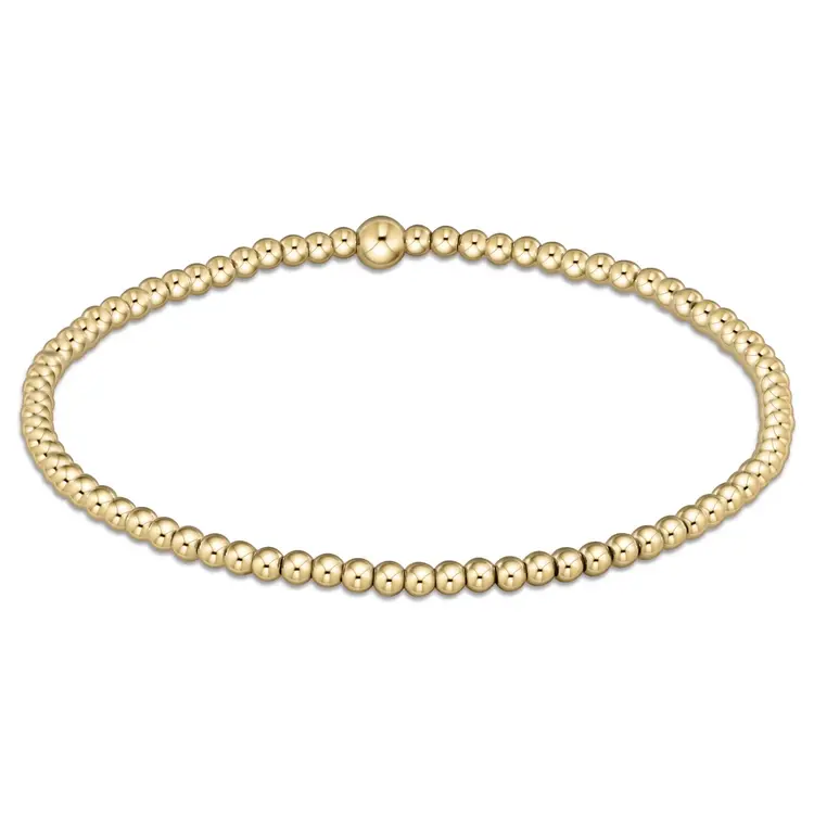 eNewton Classic Gold 2.5mm Bead Bracelet