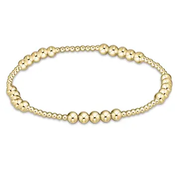 eNewton classic blissful pattern 2mm bead bracelet - 4mm gold