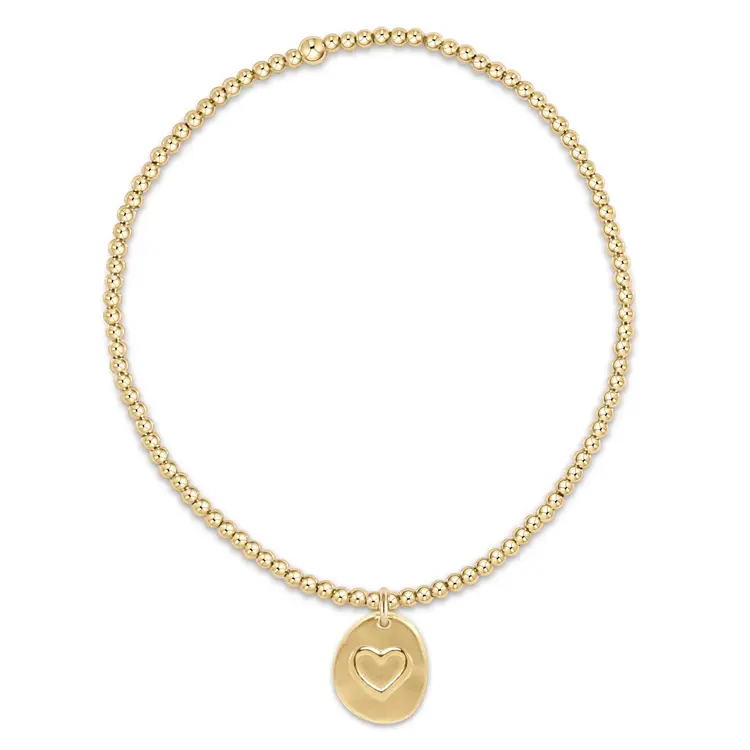 eNewton Classic Gold 2mm Bracelet - Inspire Love Small Gold Disc
