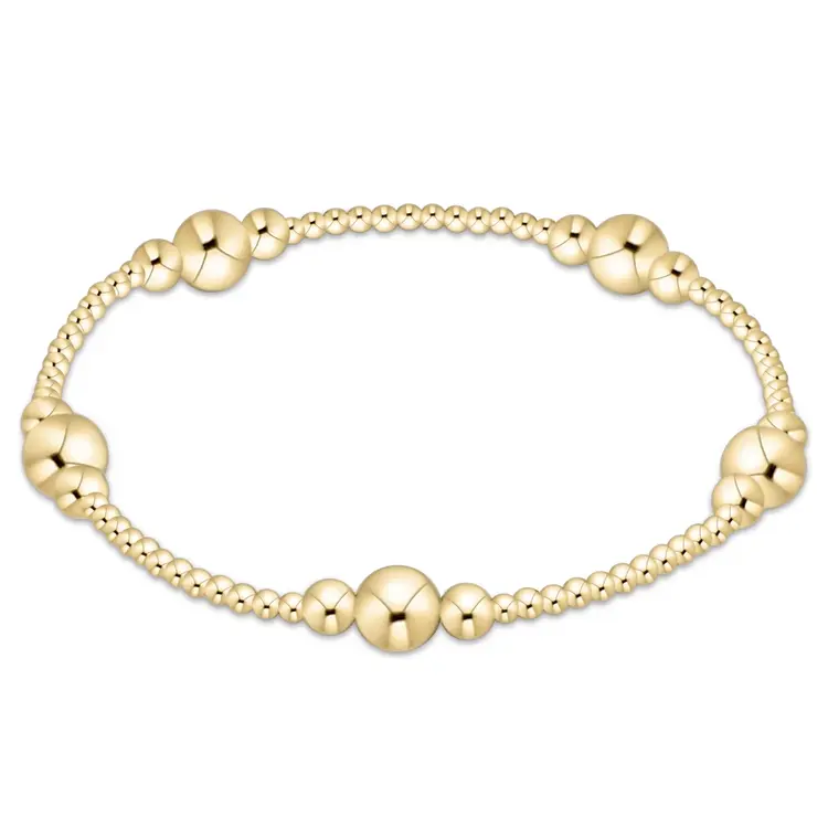 eNewton Purpose Gold 6mm Bead Bracelet