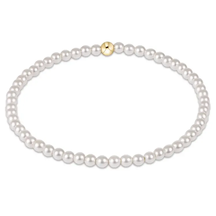 eNewton Classic Pearl 3mm Bead Bracelet