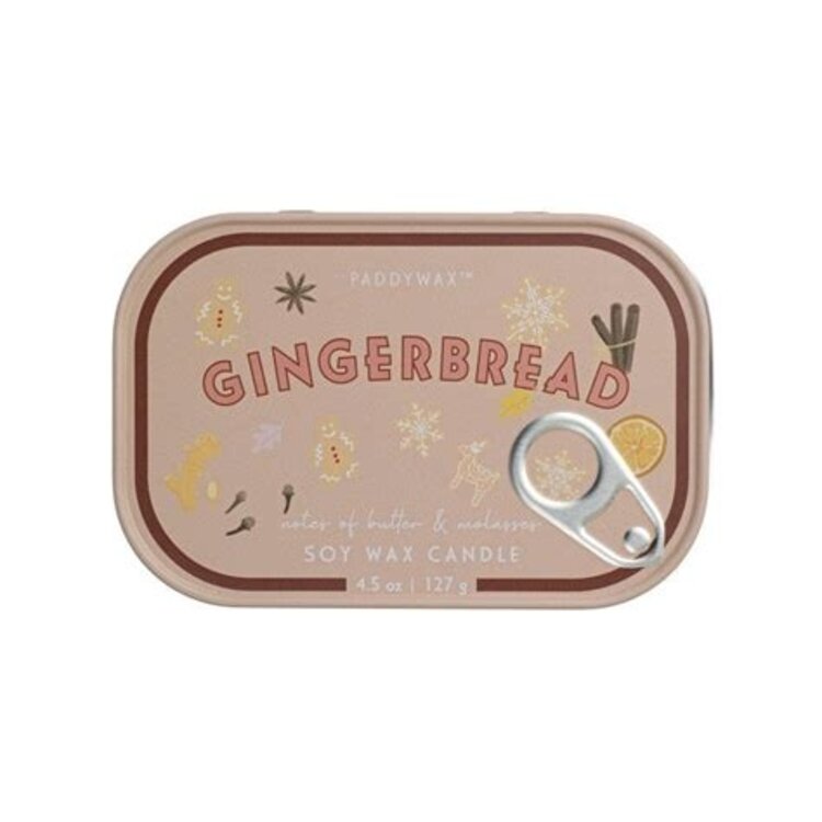 Paddywax Gingerbread - 4.5 oz Tin Candle