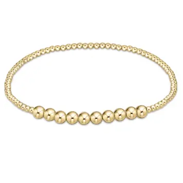 eNewton classic gold beaded bliss 2mm bead bracelet - 4mm gold