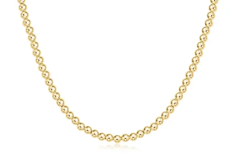 eNewton 15" choker classic gold 4mm bead