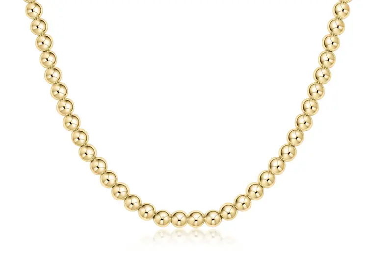 eNewton 15" choker classic gold 5mm bead