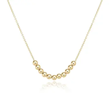 eNewton 16" necklace gold - classic beaded bliss