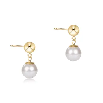 eNewton Classic 8mm Ball Drop Stud - Pearl classic 8mm ball drop stud - pearl