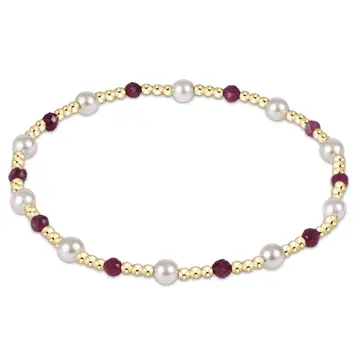 eNewton pearl sincerity pattern 4mm bead bracelet - ruby