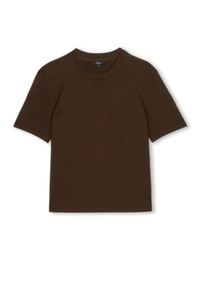 RAILS COTTON CASHMERE SHORT SLEEVE TEE -  Espresso
